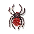 Vintage Spinnenbrosche mit roten und violetten Strasssteinen in antikem Legierungsstil - SP04-Rot Violetter Strass Legierung Spinne