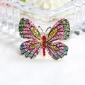 Vintage vlinderbroche met kleurrijke kristallen voor damesmode accessoires - Vlinder Stijl 18