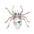 Eleganter roségoldener Spinnenbrosche mit großem birnenförmigem Kristall und Strass - SP17-Weißer Strass Roségold Spinne