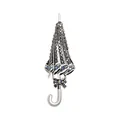 Creative umbrella crystal brooch pin for suit accessories in silver-toned black - Silver