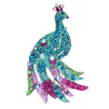 Luxe kleurrijke pauwenbroche met fonkelende strass-steentjes voor elegante vintage modewijze - Blauw Roze Meerkleurige Stijl (08) / Universele Specificatie