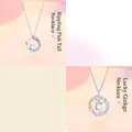 Elegante zilveren ketting met vissenstaart- en ginkgobladontwerp en blauwe maansteen. - Rimpeling Visstaart + Ginkgoblad / Geschenkdoos / Set van 2 / Zilver