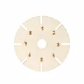 Natural wooden kumihimo braiding disk with engraved numbers 1-8 for DIY bracelet making - Style A / Diameter 8cm