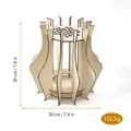 Artistic laser-cut wooden decorative vase ornament, 20cm height and 122.3g weight - Style B Vase / 20*20cm