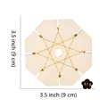 Octagonal wooden kumihimo disk for bracelet weaving, 3.5 inch diameter, weight 8.1 grams - Style D / Diameter 9cm