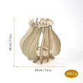 Minimalist flower-shaped laser-cut wooden vase for home decor, size 18cm x 18cm - Style C Vase / 18*18cm