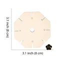 Octagonal wooden kumihimo disk for DIY bracelet braiding, 3.1 inch 8cm diameter - Style E