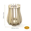 Modern wooden floral arrangement vase stand with 20cm height and 124g lightweight - Style D Vase / 14.5*20cm