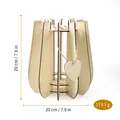 Elegant wooden decorative flower arrangement vase ornament with heart tag, 20x20 cm size - Style E Vase