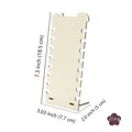 Professional wooden bracelet weaving jewelry display stand with 7.3 inch height dimensions - Style H