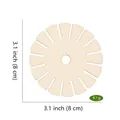 Round wooden braiding disk for bracelet making, 3.1 inch diameter, lightweight 6.1g tool. - Style I