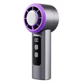 Portable handheld mini fan with 100 adjustable speed levels in purple and grey color - GS-15 Cooling Style (Gray)