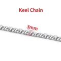 Professional 3mm width silver stainless steel dragon bone chain for DIY jewelry making - Dragon Bone Chain / 3mm / Silver