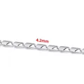 4.2mm stainless steel pressed oval link chain for DIY jewelry making accessories - Steel-colored Oval Pressure Plate Chain 4.2x10mm
