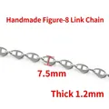 7.5mm stainless steel anchor style chain link for DIY jewelry making accessories - Anchor Chain / 7.5mm / Silver