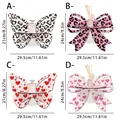 Butterfly and bow wooden wall shelves with leopard and heart prints in various styles - Pink Heart Bowknot Style (F335-D) / 24x29.5cm