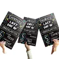 Double-sided first and last day of school chalkboard signs for kids' milestones - 25*30cm