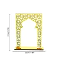 Elegante decoración de soporte de arco de acrílico dorado estilo medio oriente, 45x30cm - Grande (MBT053) / 45x30cm
