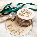 Engraved wooden newborn baby monthly milestone announcement cards set - JHL-S11665 Style