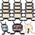 Set van 12 zwarte houten fotolijsten met hockeythema voor sportfeestjes - IJshockey Thema Zwarte Lijst Ornament Set