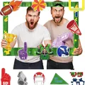 Amerikaans voetbalthema feest fotohokje frame en diverse handbediende rekwisieten set - Winnaar Rugby Feest Foto Rekwisieten Set
