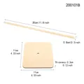 Especificaciones técnicas detalladas y dimensiones de los componentes del soporte para donas - Forma Cuadrada (200101B) / Base 11cm Poste 30cm