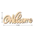 Ξύλινη διακοσμητική κρεμαστή πινακίδα 'Welcome' για εσωτερική διακόσμηση σπιτιού - WELCOME