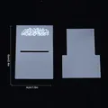 Heldere acryl Koran-standaard met witte Arabische kalligrafie en 6x4cm maat gids - MBT045 / 2mm Dikte / Transparant