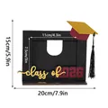 Ξύλινη κορνίζα αποφοίτησης 'Class of 2026' με διαστάσεις 20x15cm - Οριζόντια / 20x15cm / Μαύρο