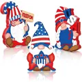 Set of 3 patriotic wooden gnome figurines for American Independence Day table decor - Classic Style (Set of 3)