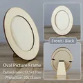 Minimalist oval natural wood photo frame for DIY tabletop display, size 12.5x17cm - Oval / 12.5x17cm / Oval Photo Frame Blank