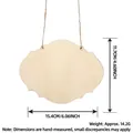 Plaque en bois suspendue vierge à bords festonnés pour gravure DIY et décoration - Style 2 / Lot de 10
