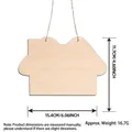 Plaque de suspension en bois en forme de maison pour enseignes DIY et médailles personnalisées - Style 8 / Lot de 10