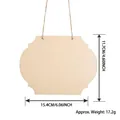Plaque suspendue en bois vierge pour décoration ou étiquettes animaux, 15,4x11,7cm - Style 1 / Lot de 10