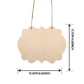Blanco houten hangbord in wolkvorm voor DIY-projecten en decoratie, maat 15.4x11.7cm - Stijl 6