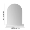 Segnaposto in acrilico grigio a forma di arco con base dimensioni 14x12cm. - Argento
