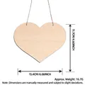 Blanco hartvormige houten hangende plaquette voor doe-het-zelf handwerk en decoratie - Stijl 7