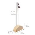 Creatieve houten memohouder met krokodillenklem voor tafelnummers, foto's en kaarten - Halve cirkel / 10 Stuks Verpakking