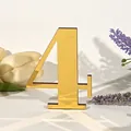 Elegante gouden spiegel acryl nummer 4 decoratief ornament voor in huis en feesten - Nummer: 4 / 5mm Houten Plank + 1mm Acryl / Goud
