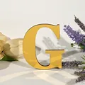 Decoratieve gouden spiegel acryl letter G muursticker voor elegante huis- en DIY-decoratie - Letter G / 5mm Houten Plank + 1mm Acryl / Goud