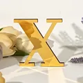 Decoratieve gouden spiegel acryl letter X voor modern interieurontwerp en styling - Letter X / Dikte 5mm+1mm / Goud