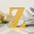 Elegante gouden spiegel acryl hoofdletter Z decoratief wandbord voor in huis decoratie - Letter: Z / 5mm+1mm (Inclusief lijmstippen) / Goud