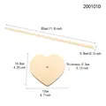 Dimensiones detalladas de los componentes del soporte de madera para donas con base corazón - Forma de Corazón (200101D) / Base 12cm Poste 30cm