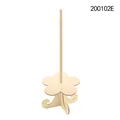 Detail of flower-shaped wooden donut stand made from natural solid wood material - Plum Blossom
