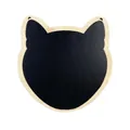 Piccola lavagna in legno a forma di gatto da appendere per decorazioni e messaggi - Gatto / 10cm