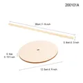 Wooden donut display stand assembly with 11.8 inch support stick and 4.9 inch base - Round Shape (200101A) / Base 12.5cm Pole 30cm