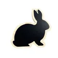 Lavagna decorativa in legno a forma di coniglio per messaggi e decorazioni festa - Coniglio / 10cm
