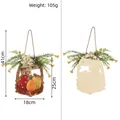 Decorative Easter wooden egg door sign with floral accents and weight details - Easter Egg Basket Style (C)