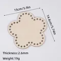 Flower-shaped wooden crochet bag base with 15cm diameter for DIY knitting projects - 15cm Petal / 2.6mm Thickness