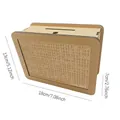Vintage houten spaarpot met $3000 spaardoel en afmetingen gemarkeerd 18x13x7cm - 3000 Dollar Doel